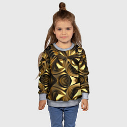 Свитшот детский Золотой калейдоскоп, цвет: 3D-меланж — фото 2