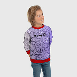 Свитшот детский Моя жизнь цитата, цвет: 3D-красный — фото 2