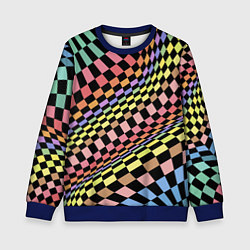Детский свитшот Colorful avant-garde chess pattern - fashion