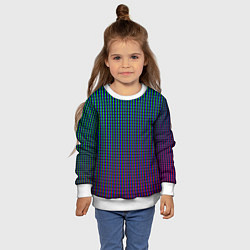 Свитшот детский Multicolored texture, цвет: 3D-белый — фото 2