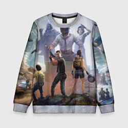Свитшот детский PUBG банда, цвет: 3D-меланж