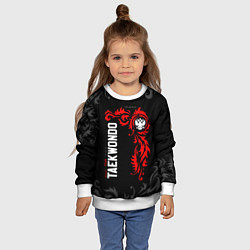 Свитшот детский Сборная России по тхэквондо, цвет: 3D-белый — фото 2