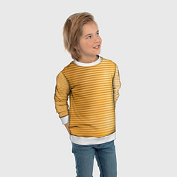 Свитшот детский Золотистый текстурный паттерн, цвет: 3D-белый — фото 2