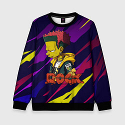 Свитшот детский Rock Simpsons style, цвет: 3D-черный