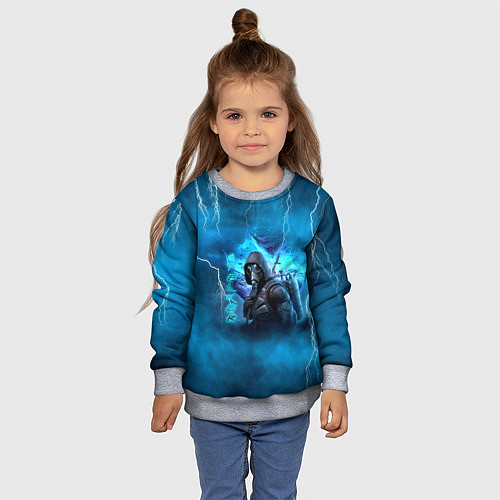 Детский свитшот Stalker sky art blue / 3D-Меланж – фото 4