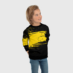 Свитшот детский Желтое граффити, цвет: 3D-черный — фото 2