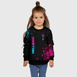 Свитшот детский Hellsing - neon gradient: надпись, символ, цвет: 3D-черный — фото 2