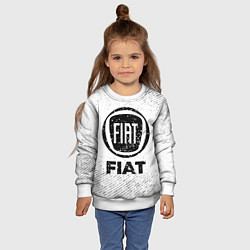 Свитшот детский Fiat с потертостями на светлом фоне, цвет: 3D-белый — фото 2