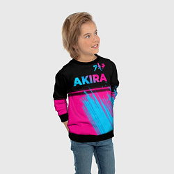 Свитшот детский Akira - neon gradient: символ сверху, цвет: 3D-черный — фото 2
