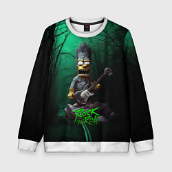 Свитшот детский Simpsons hard rock, цвет: 3D-белый