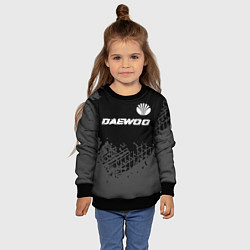 Свитшот детский Daewoo speed на темном фоне со следами шин: символ, цвет: 3D-черный — фото 2
