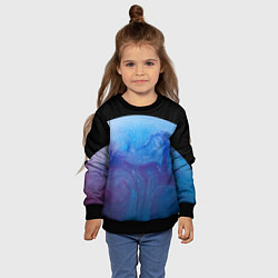 Свитшот детский Часть красочной планеты и космос, цвет: 3D-черный — фото 2