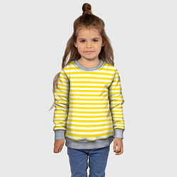 Свитшот детский Светло-желтые полосы, цвет: 3D-меланж — фото 2