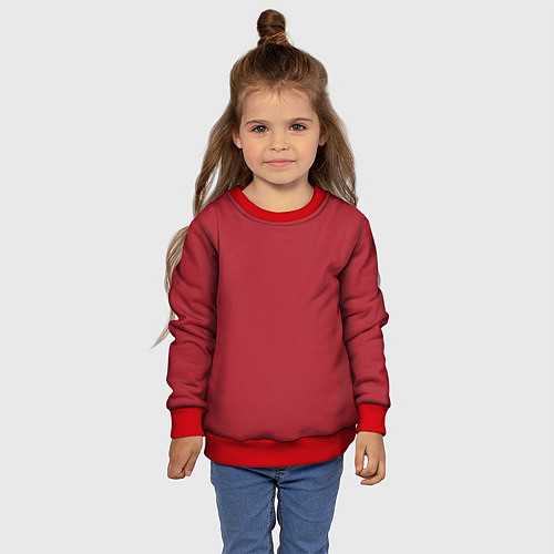 Детский свитшот Красный тренд 2023 / 3D-Красный – фото 4