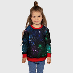 Свитшот детский Космос Звёздное небо, цвет: 3D-красный — фото 2