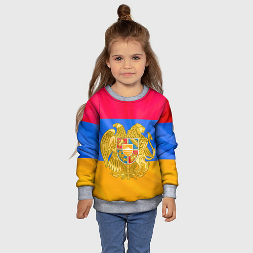 Детский свитшот Солнечная Армения / 3D-Меланж – фото 4