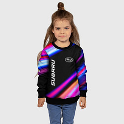 Свитшот детский Subaru speed lights, цвет: 3D-черный — фото 2
