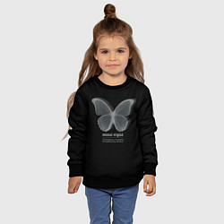 Свитшот детский Butterfly unusualy original, цвет: 3D-черный — фото 2