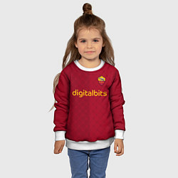 Свитшот детский AS Roma форма 2223 домашняя, цвет: 3D-белый — фото 2