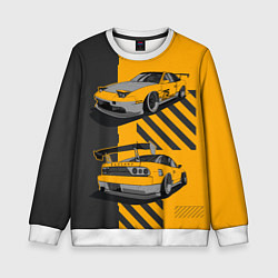 Свитшот детский Nissan 180sx art, цвет: 3D-белый