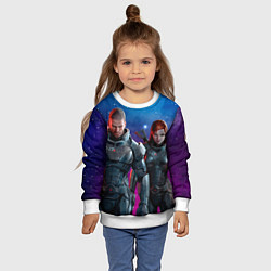 Свитшот детский Mass Effect N7 space, цвет: 3D-белый — фото 2