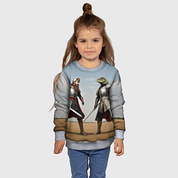 Свитшот детский Древний Рус против Ящера, цвет: 3D-меланж — фото 2