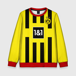 Свитшот детский Беллингем Боруссия Дортмунд форма 2223 домашняя, цвет: 3D-красный