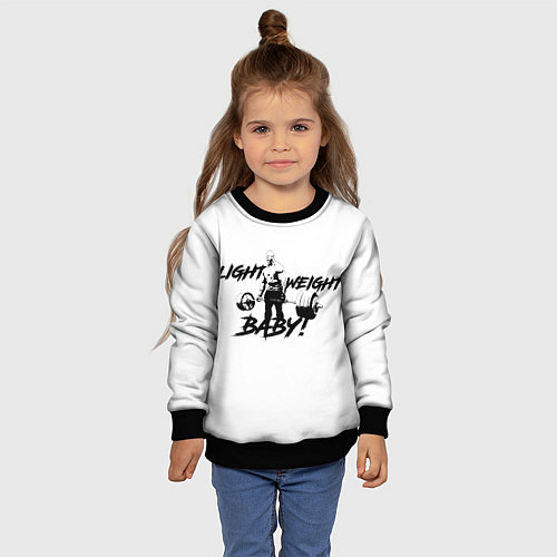 Детский свитшот Light weight baby / 3D-Черный – фото 4