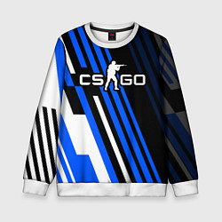 Свитшот детский Кс го - синий вулкан, цвет: 3D-белый