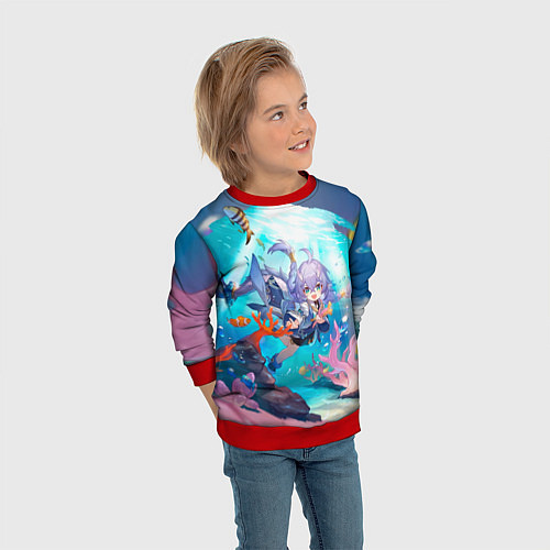 Детский свитшот Байлу электрический тип / 3D-Красный – фото 3