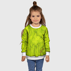 Свитшот детский Abstraction green, цвет: 3D-белый — фото 2