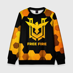 Свитшот детский Free Fire - gold gradient, цвет: 3D-черный
