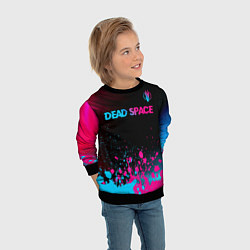 Свитшот детский Dead Space - neon gradient: символ сверху, цвет: 3D-черный — фото 2