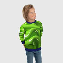 Свитшот детский Зеленая слизь, цвет: 3D-синий — фото 2