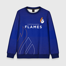 Свитшот детский Форма Copenhagen Flames, цвет: 3D-синий