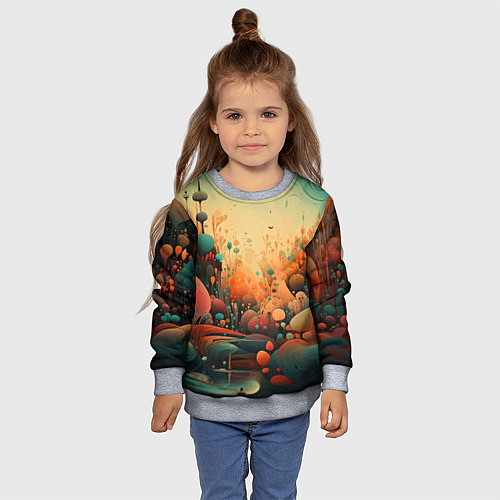 Детский свитшот Загадочное измерение / 3D-Меланж – фото 4