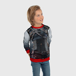 Свитшот детский Броня Геральта, цвет: 3D-красный — фото 2