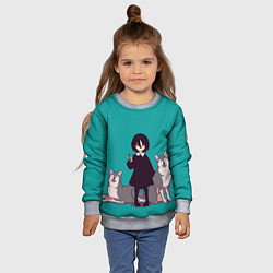 Свитшот детский Наюта с песиками, цвет: 3D-меланж — фото 2