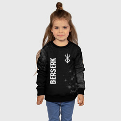 Свитшот детский Berserk glitch на темном фоне: надпись, символ, цвет: 3D-черный — фото 2
