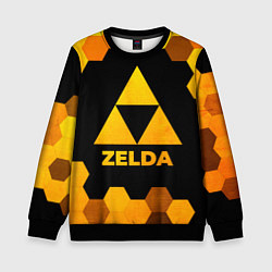 Свитшот детский Zelda - gold gradient, цвет: 3D-черный