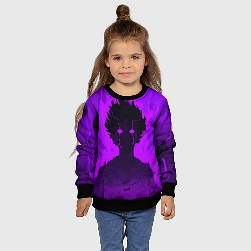 Детский свитшот Mob Psycho Rage / 3D-Черный – фото 4