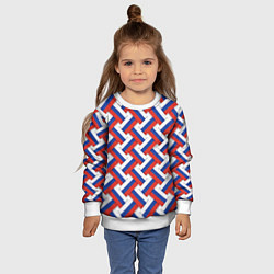 Свитшот детский Россия - плетёнка, цвет: 3D-белый — фото 2