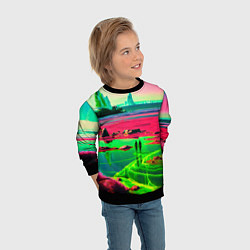 Свитшот детский Кислотный мир, цвет: 3D-черный — фото 2
