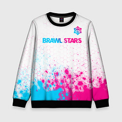 Детский свитшот Brawl Stars neon gradient style: символ сверху