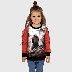 Свитшот детский Panda samurai, цвет: 3D-черный — фото 2