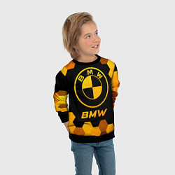 Свитшот детский BMW - gold gradient, цвет: 3D-черный — фото 2