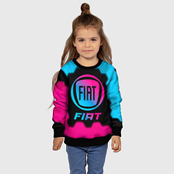 Свитшот детский Fiat - neon gradient, цвет: 3D-черный — фото 2