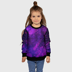 Свитшот детский Текстура - Purple explosion, цвет: 3D-черный — фото 2