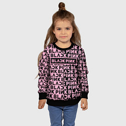 Свитшот детский Blackpink - pink text, цвет: 3D-черный — фото 2
