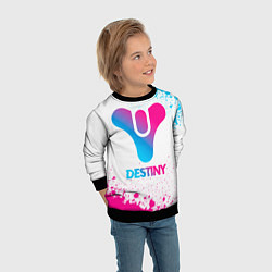 Свитшот детский Destiny neon gradient style, цвет: 3D-черный — фото 2